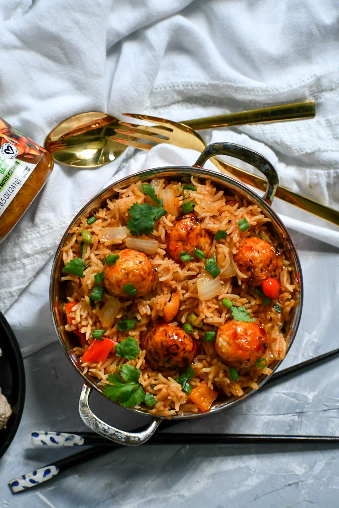 Veg Fried Rice (Manchurian)